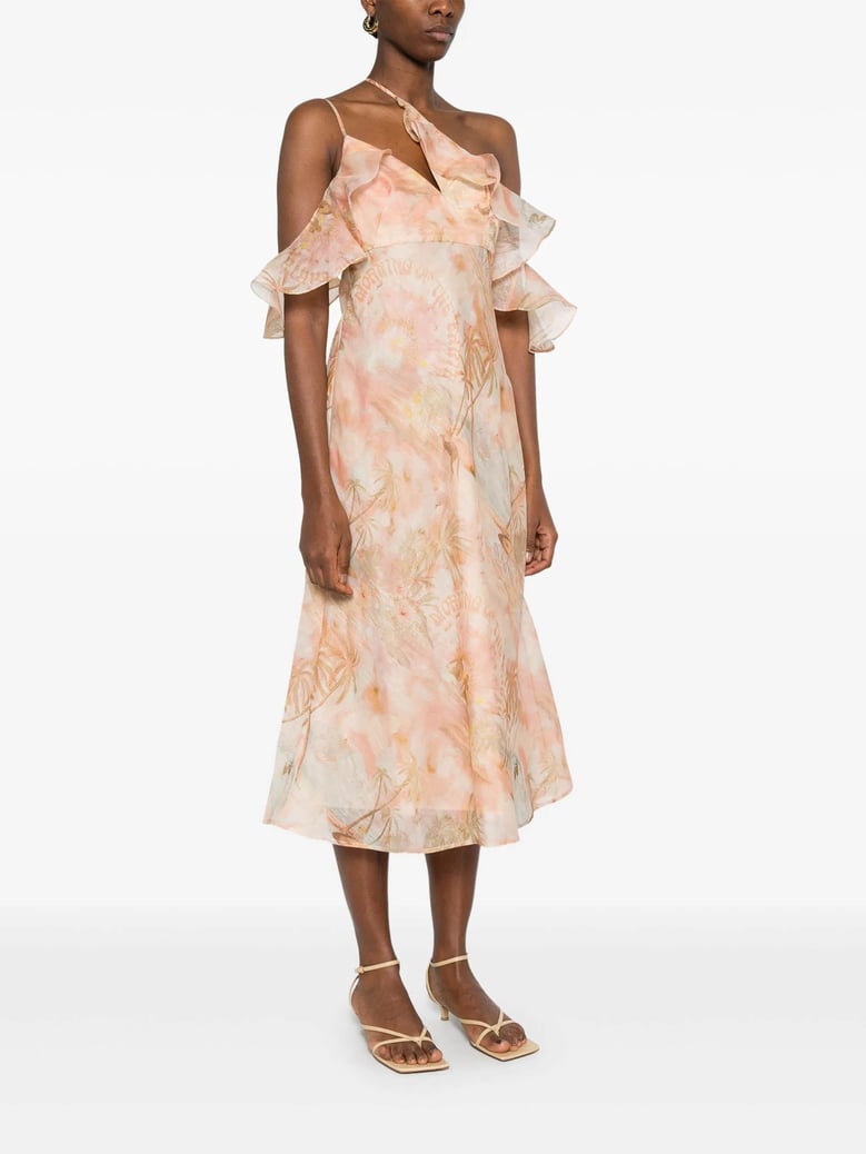 illuminate ruffle dress by Selfnex
