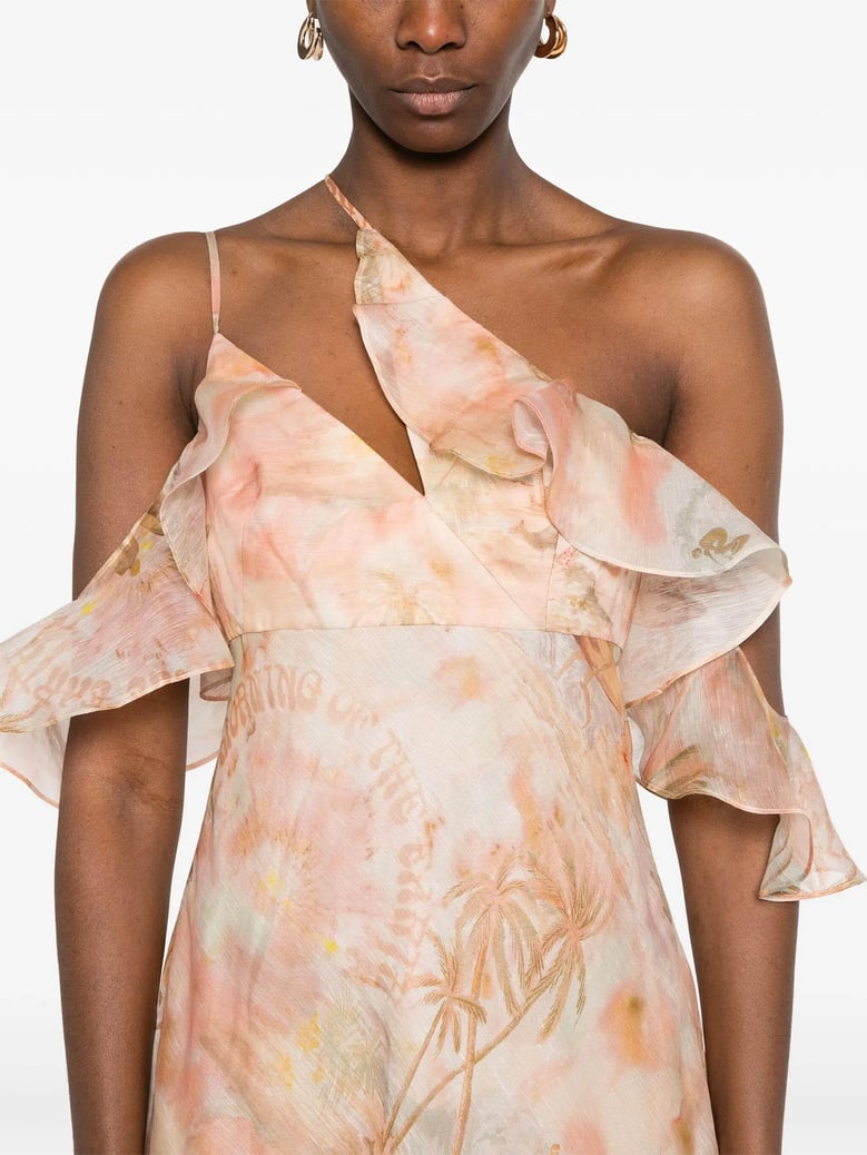 illuminate ruffle dress by Selfnex
