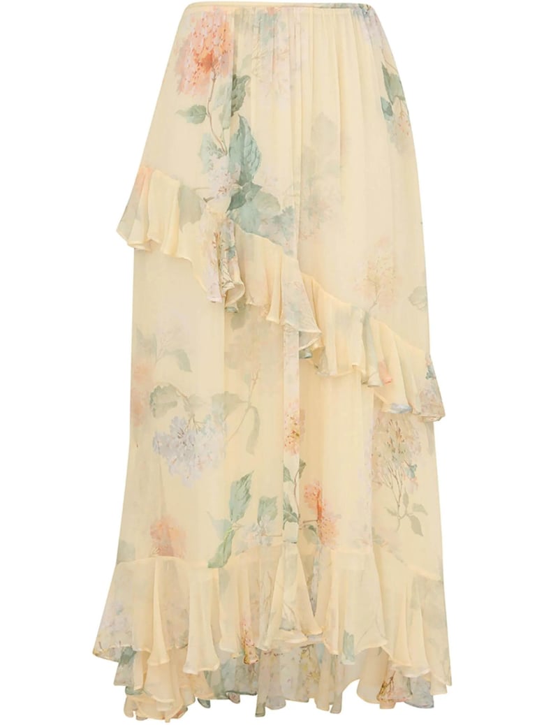 illuminate asymmetric skirt by Selfnex
