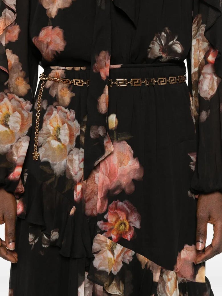 hypnotic asymmetric midi skirt by Selfnex