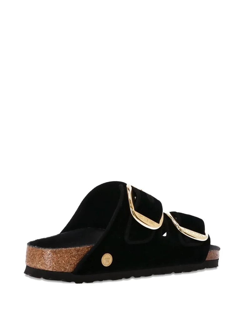 arizona big buckle velvet sandals by Selfnex