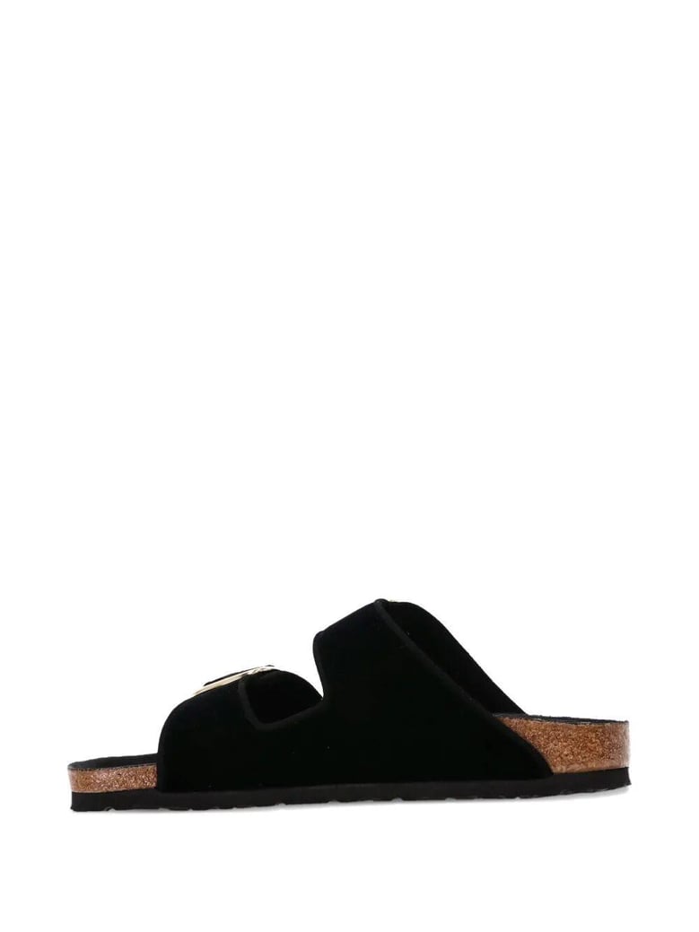 arizona big buckle velvet sandals by Selfnex