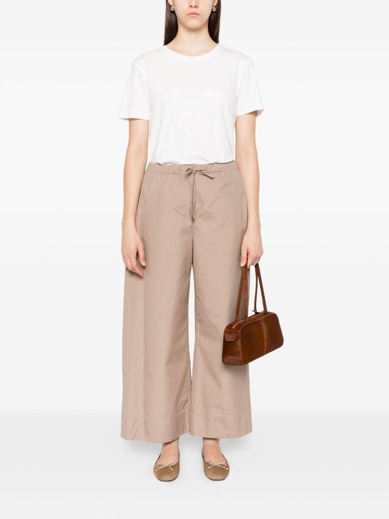 aureo taupe pants with elastic waist by Selfnex