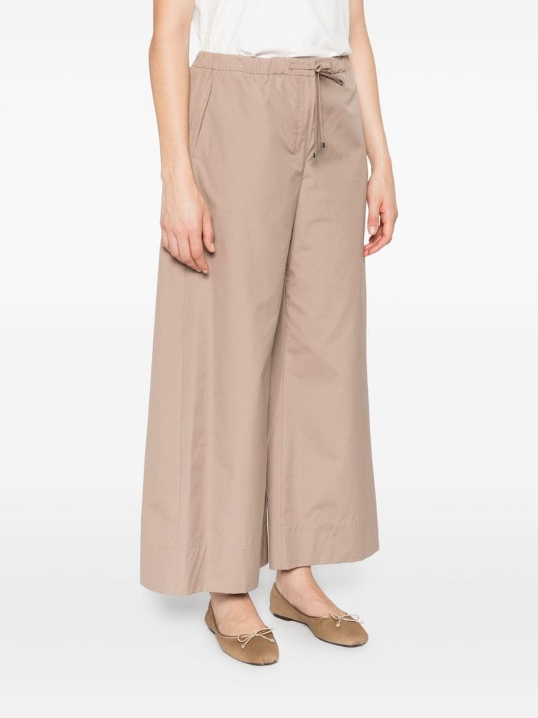 aureo taupe pants with elastic waist by Selfnex