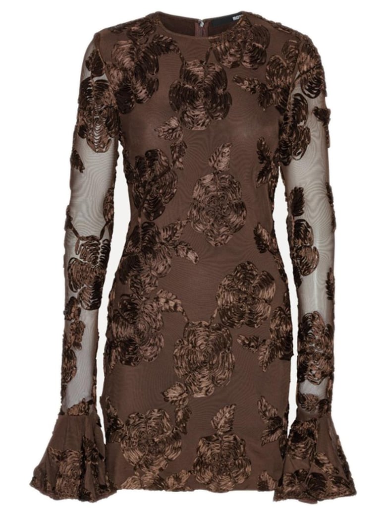 flower mesh mini dress by Selfnex