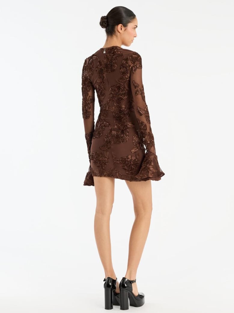 flower mesh mini dress by Selfnex