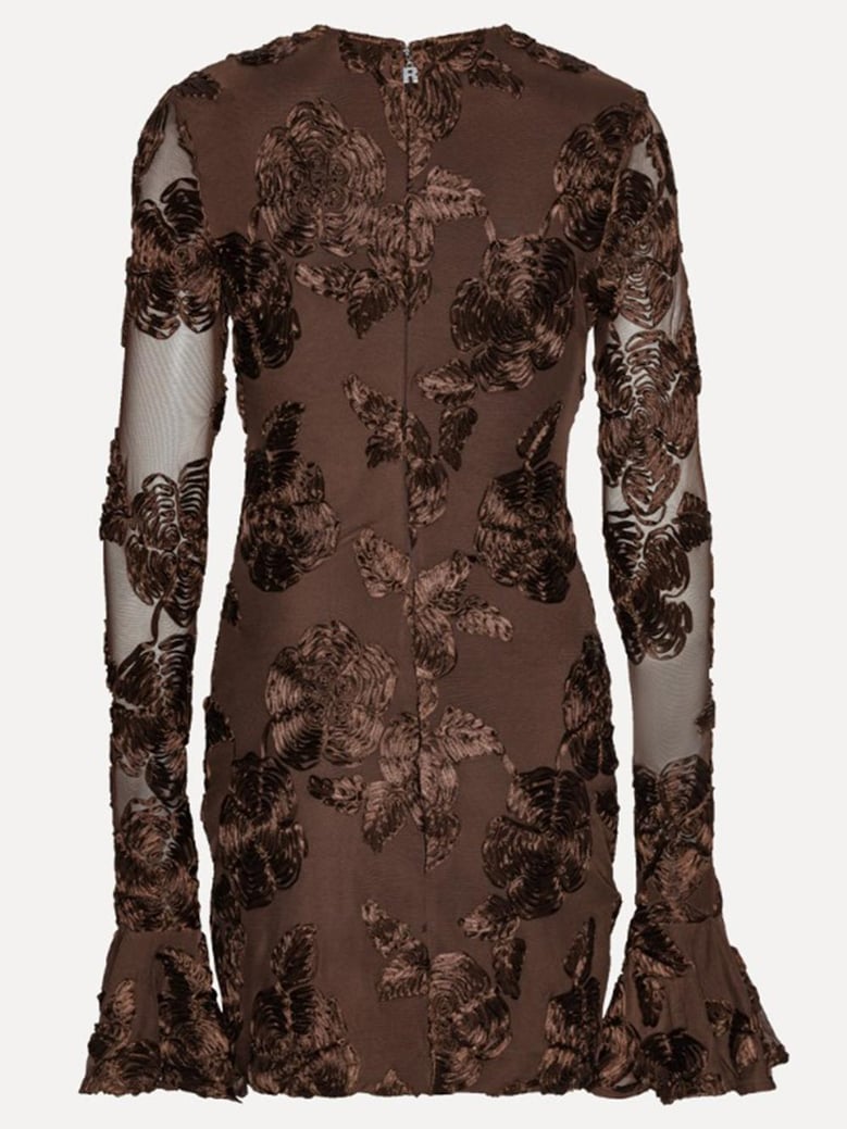 flower mesh mini dress by Selfnex