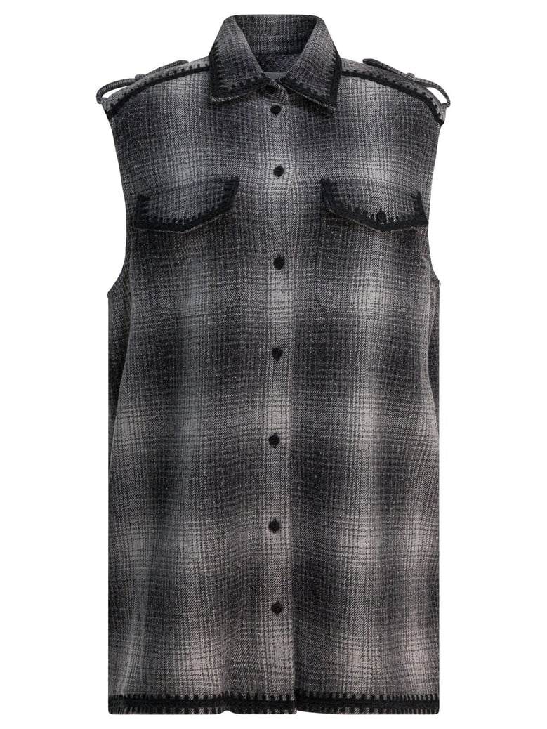 wool-blend chemisier dress by Selfnex