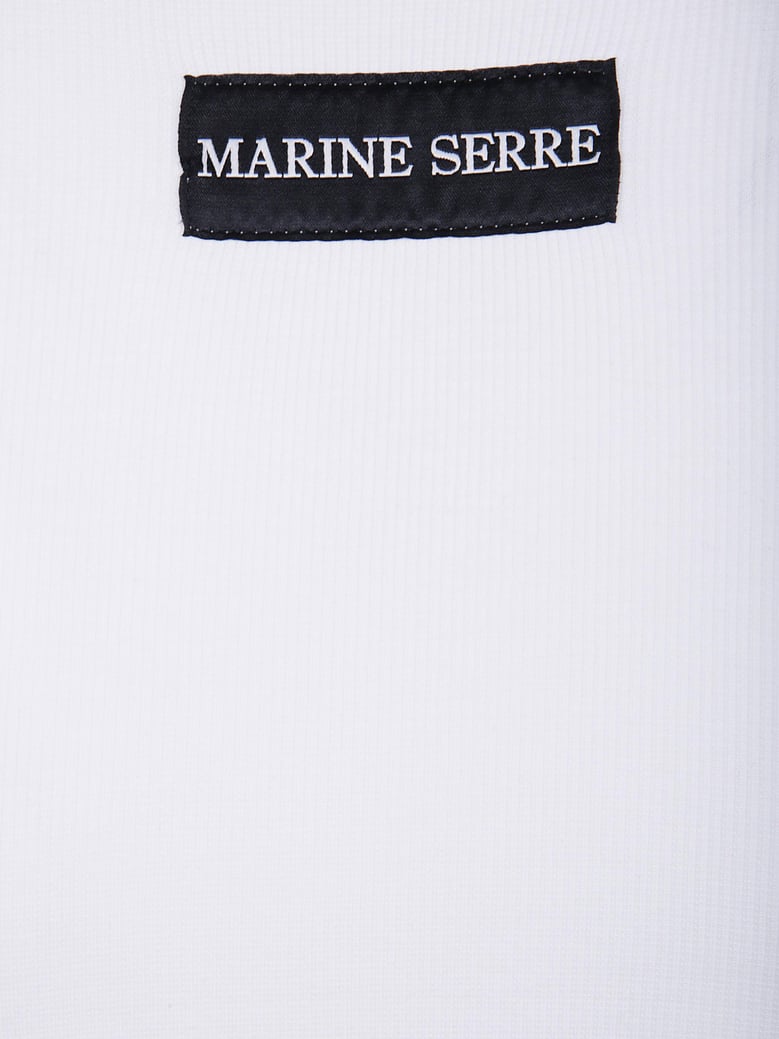 moon logo ribbed jersey long sleeves mini crewneck dress by Selfnex