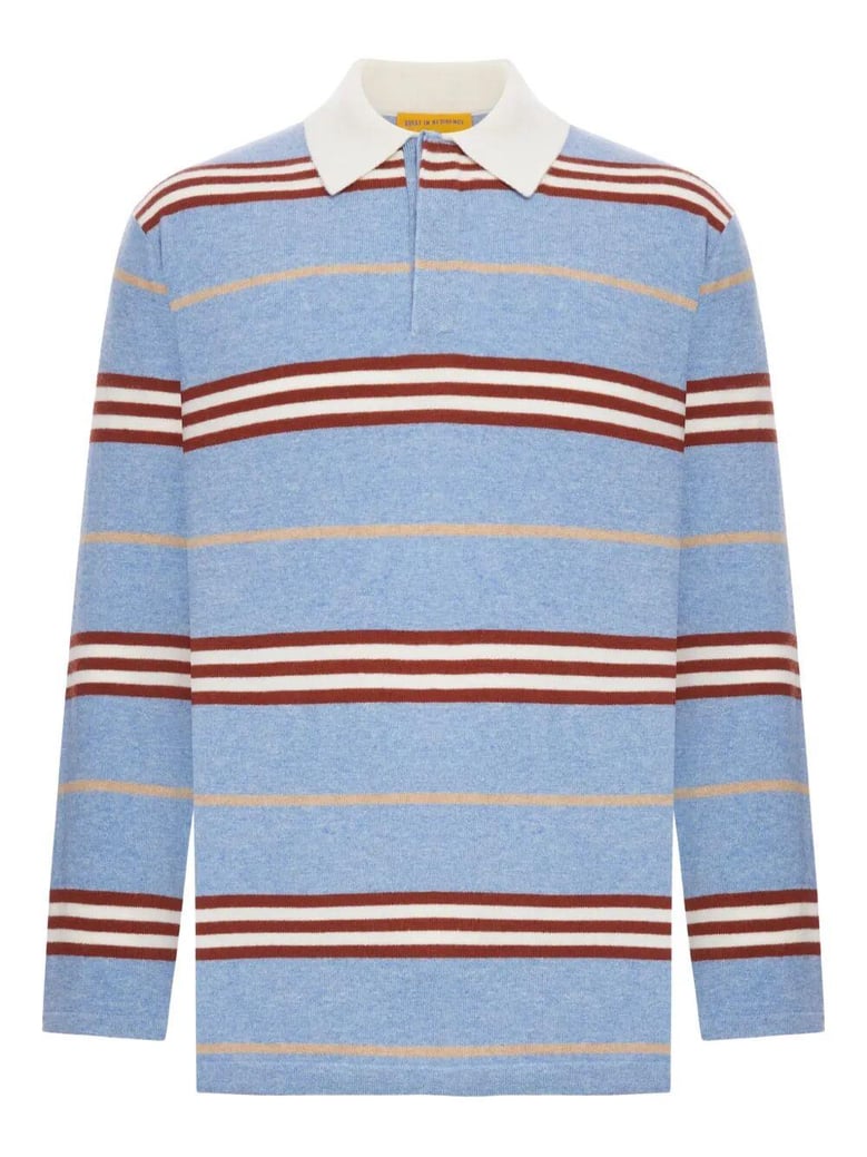 striped rubgy polo shirt by Selfnex