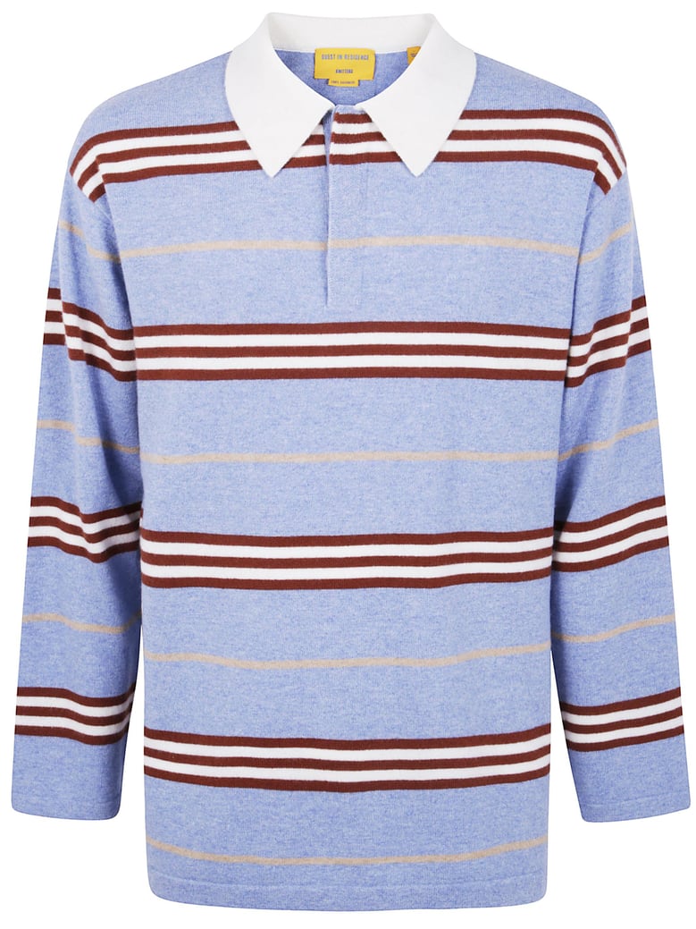 striped rubgy polo shirt by Selfnex