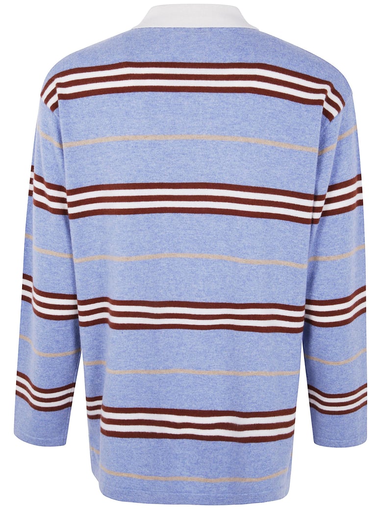 striped rubgy polo shirt by Selfnex