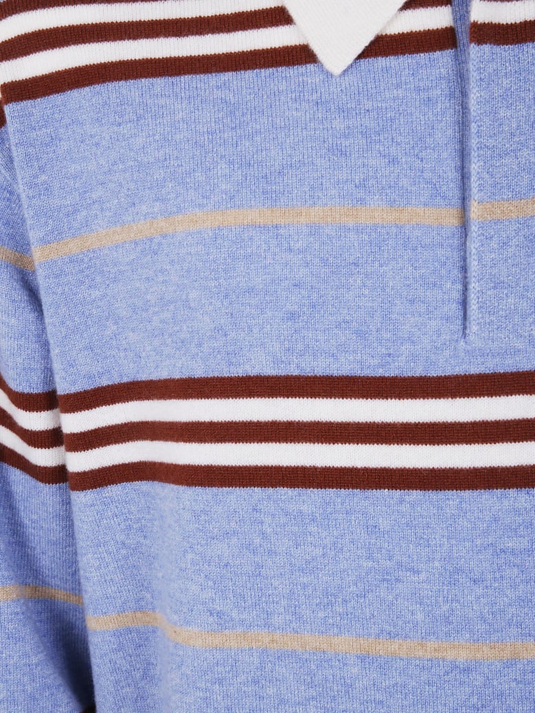 striped rubgy polo shirt by Selfnex