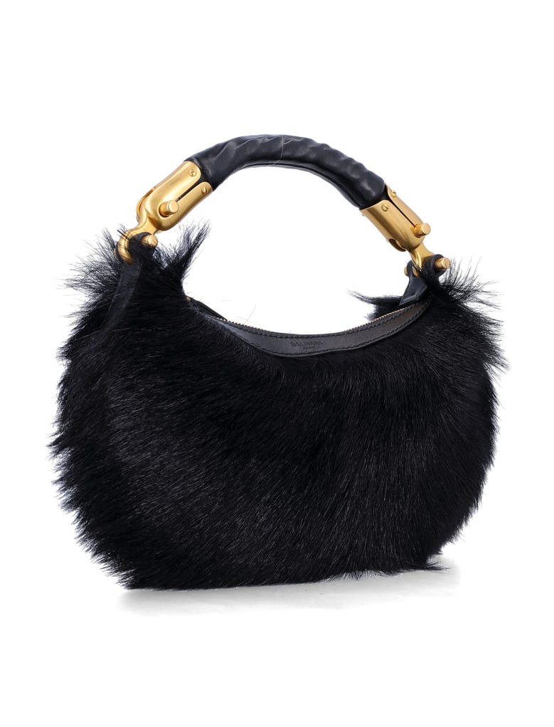 balmain genuine fur handbag with leather handle by Selfnex