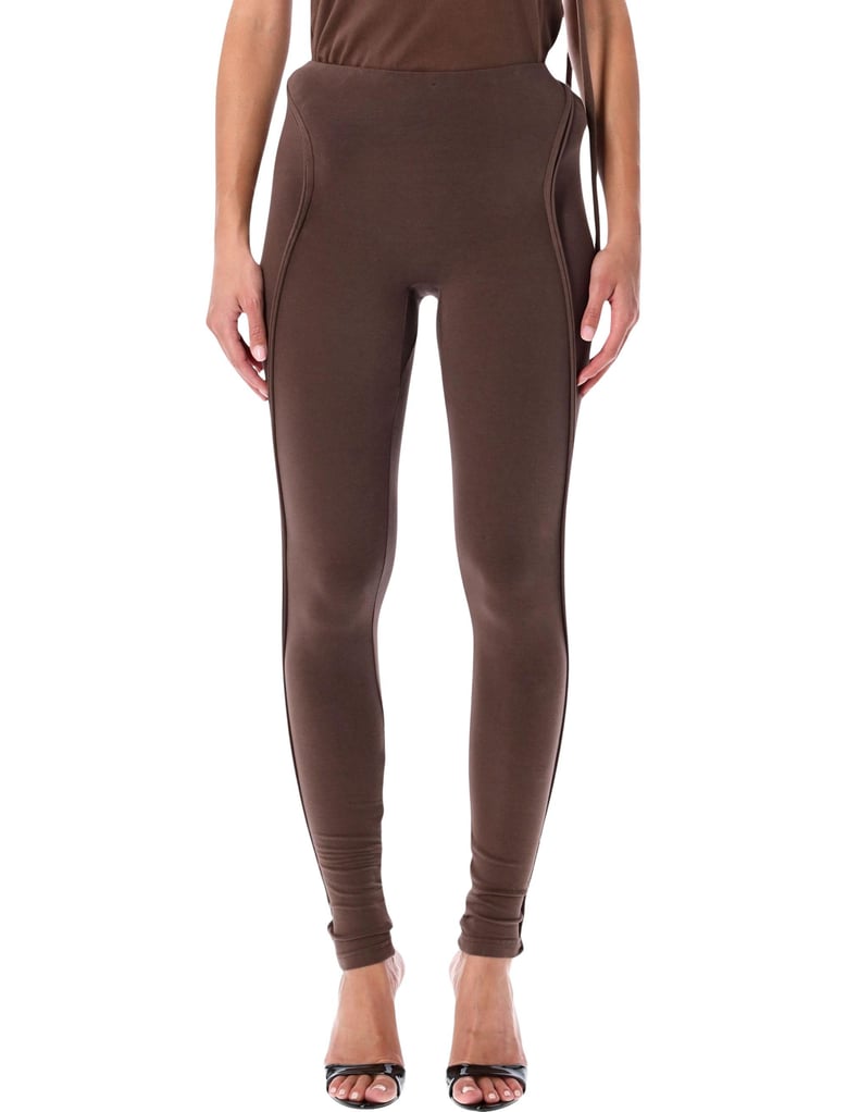 ottolinger sculpted hip brown organic cotton leggings by Selfnex