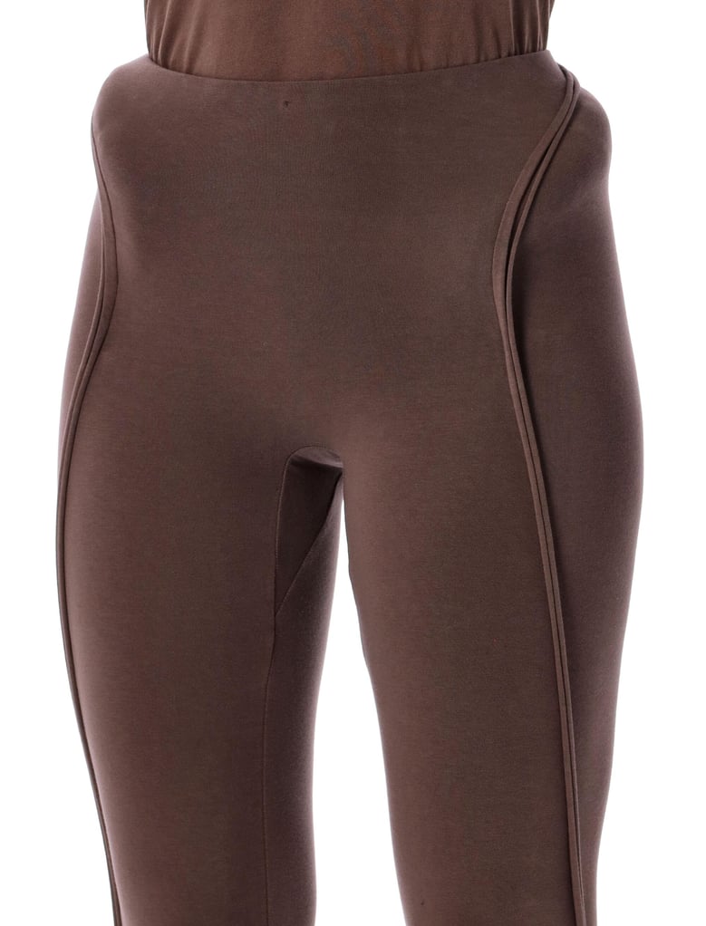 ottolinger sculpted hip brown organic cotton leggings by Selfnex