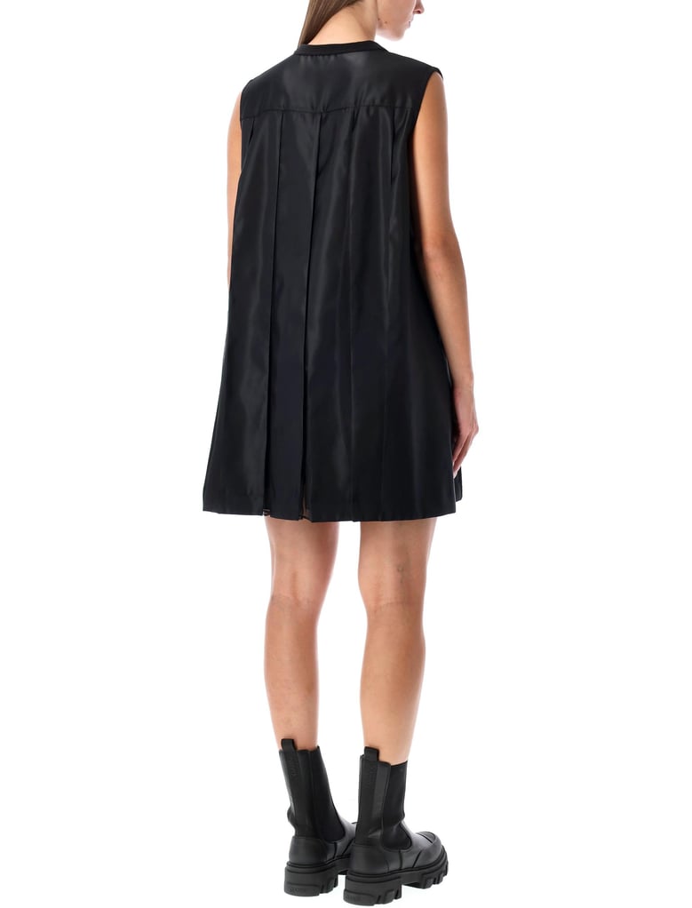 sacai short dress with contrasting pleated back by Selfnex