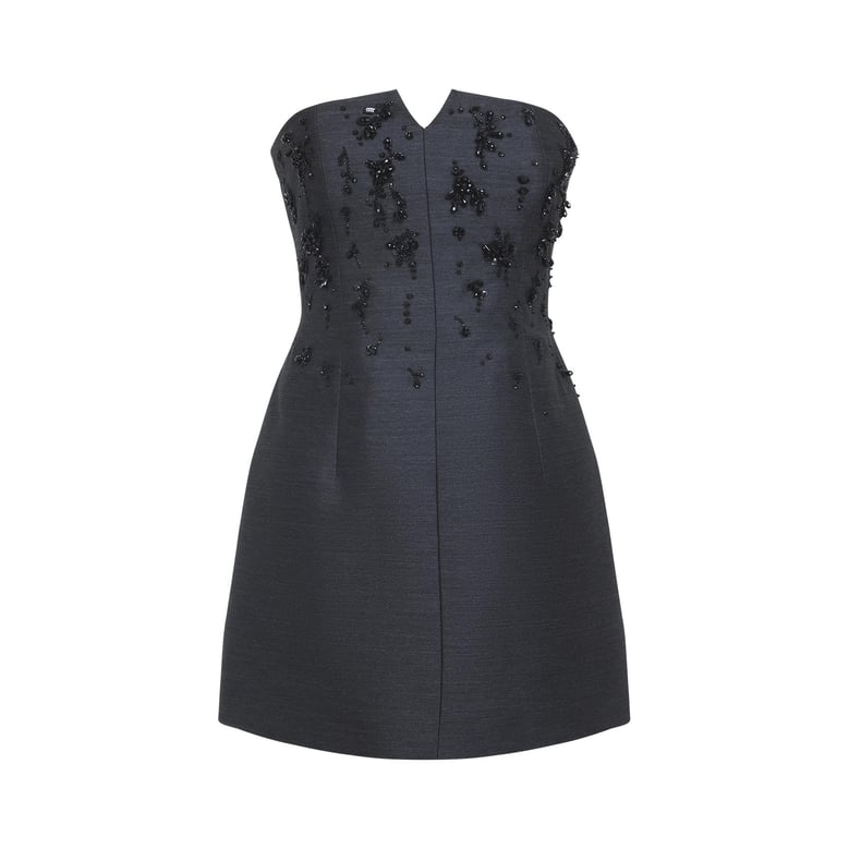 tailoring off shoulder dress by Selfnex