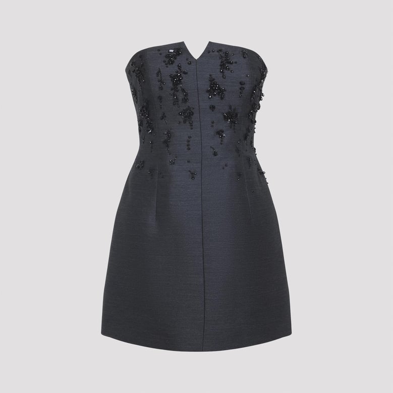 tailoring off shoulder dress by Selfnex