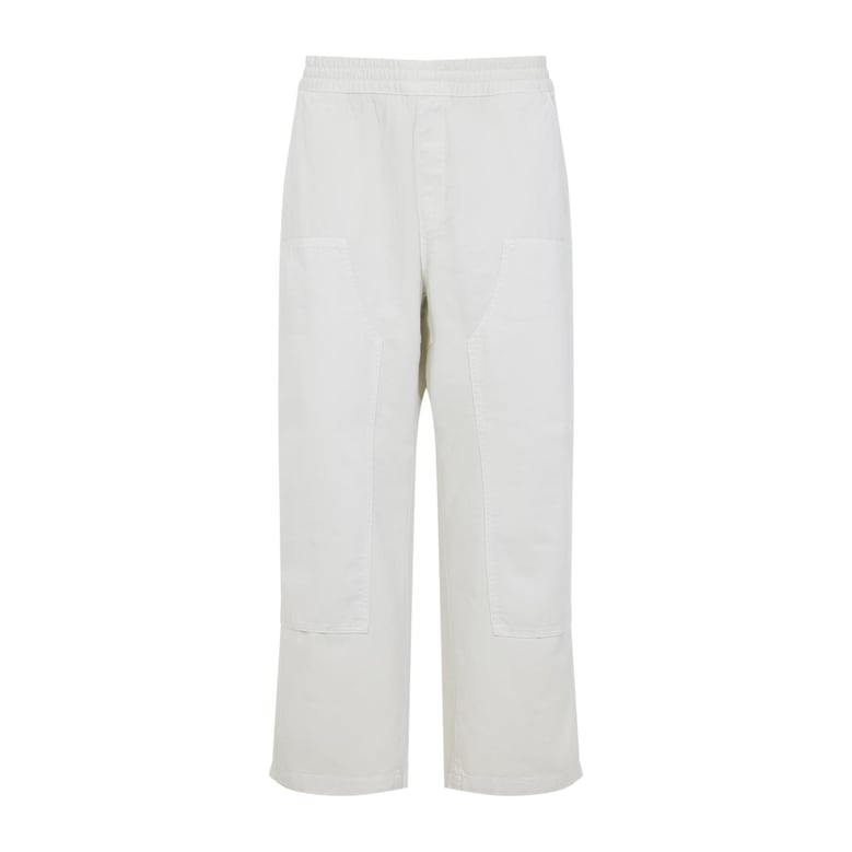 salt white cotton crawton pants by Selfnex