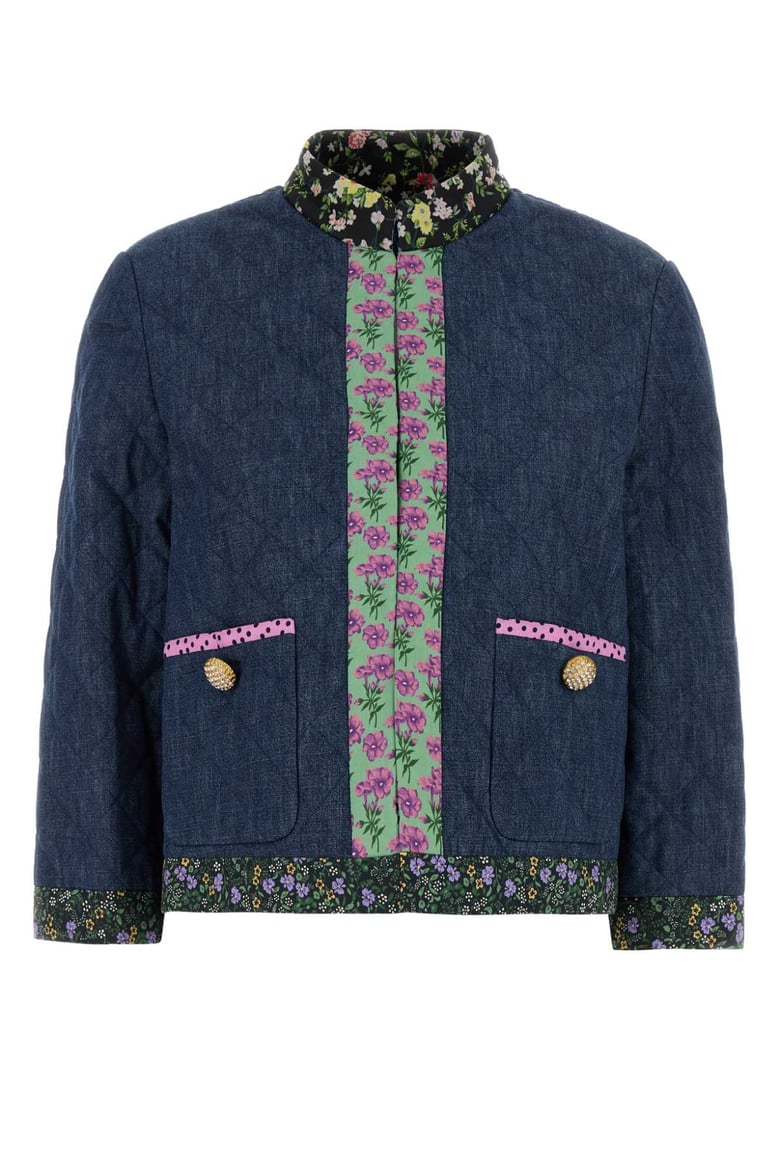 blue chambray blazer by Selfnex