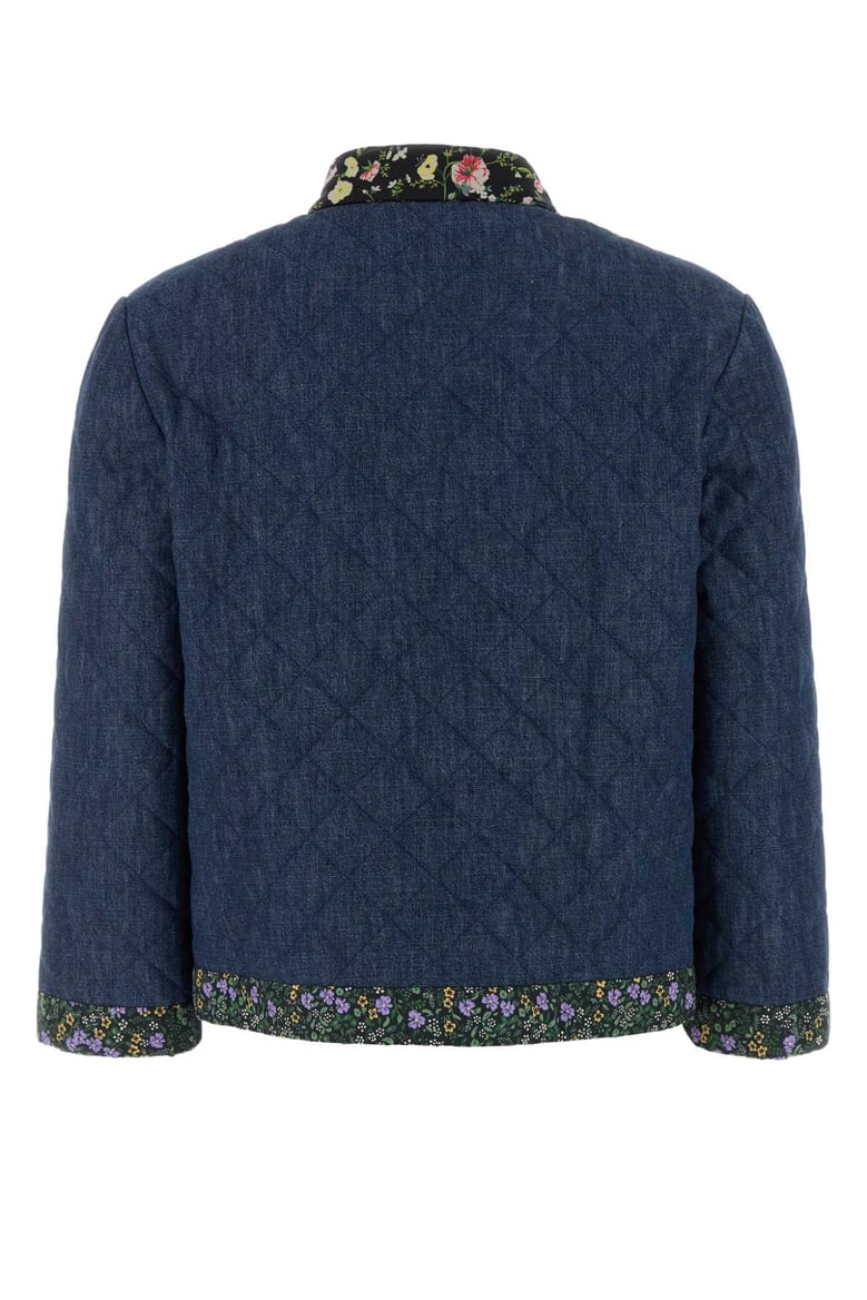 blue chambray blazer by Selfnex
