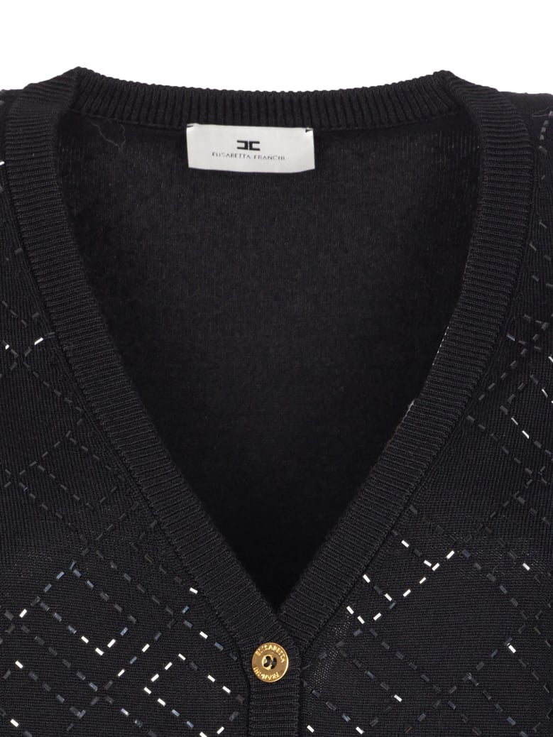 cardigan in wool with crystals by Selfnex