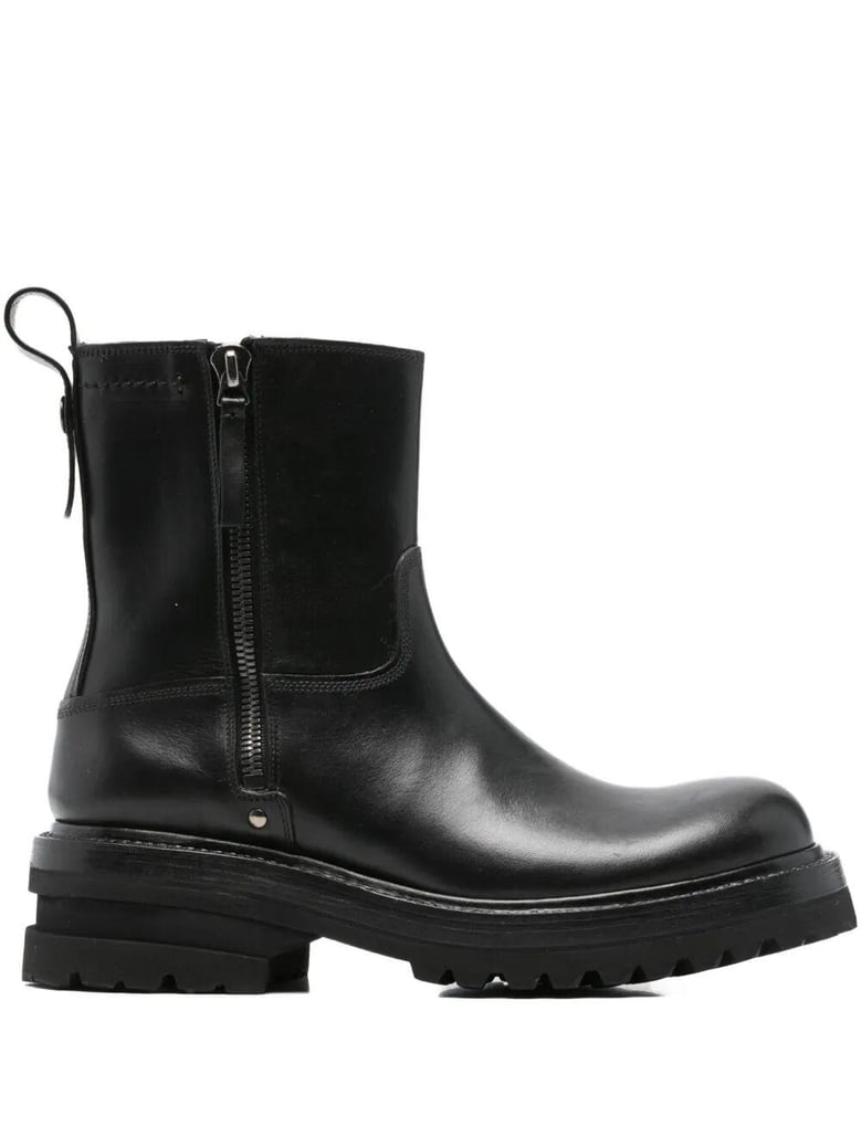 elba leather ankle boots with zip by Selfnex