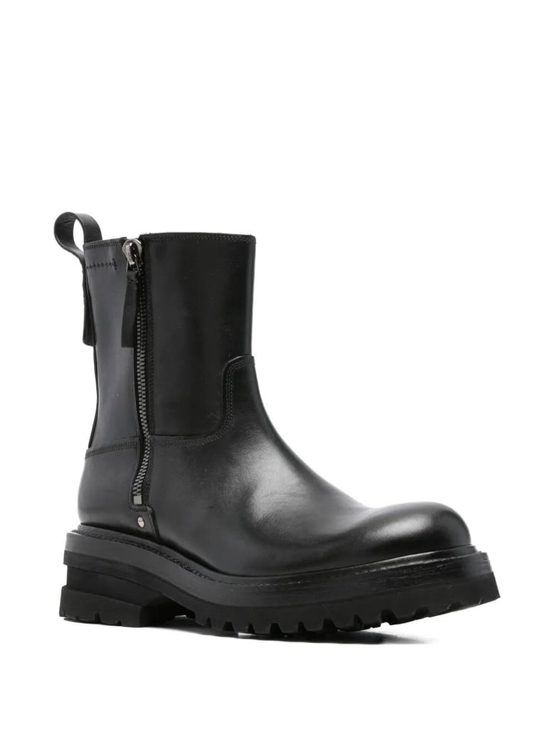 elba leather ankle boots with zip by Selfnex