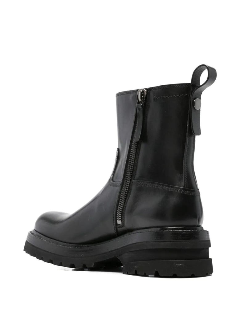 elba leather ankle boots with zip by Selfnex