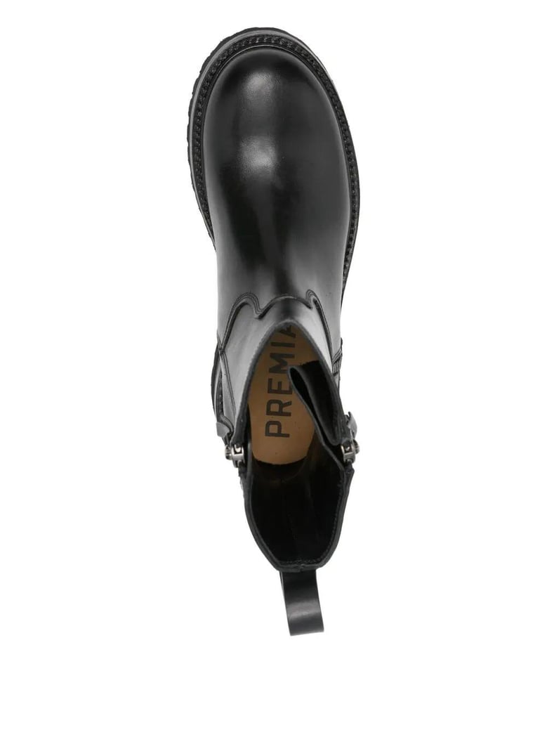 elba leather ankle boots with zip by Selfnex