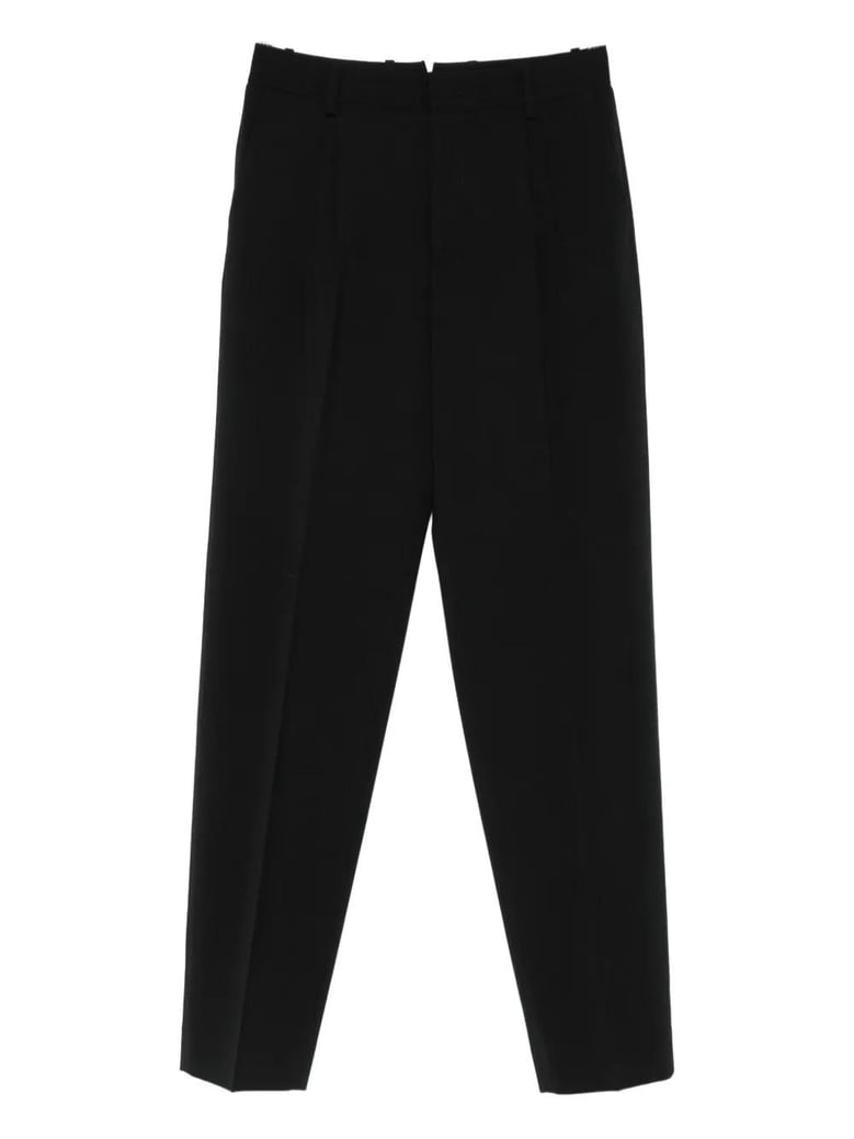 beverly pleated wool trousers by Selfnex