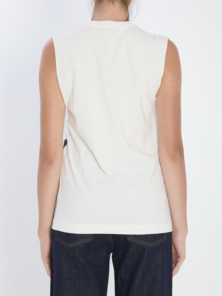 printed jersey top by Selfnex