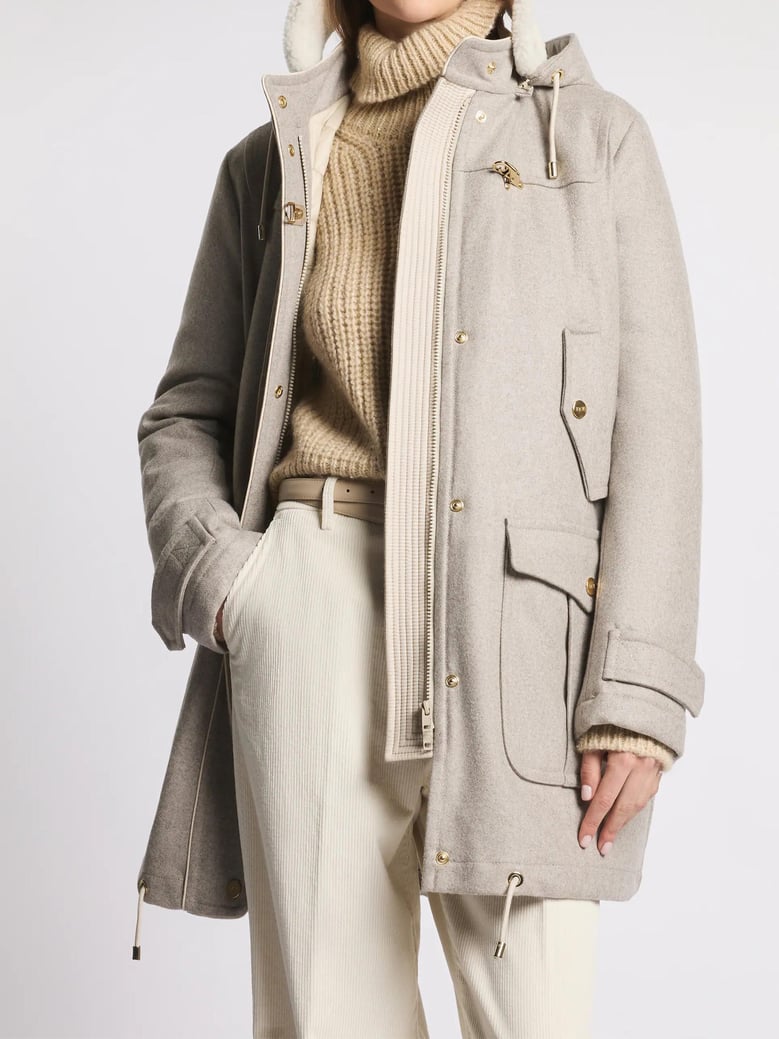 wool and cashmere parka by Selfnex