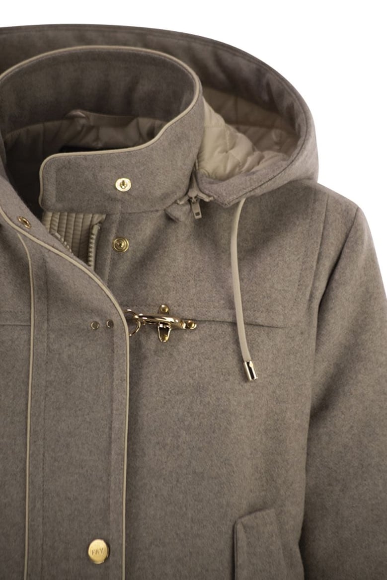 wool and cashmere parka by Selfnex