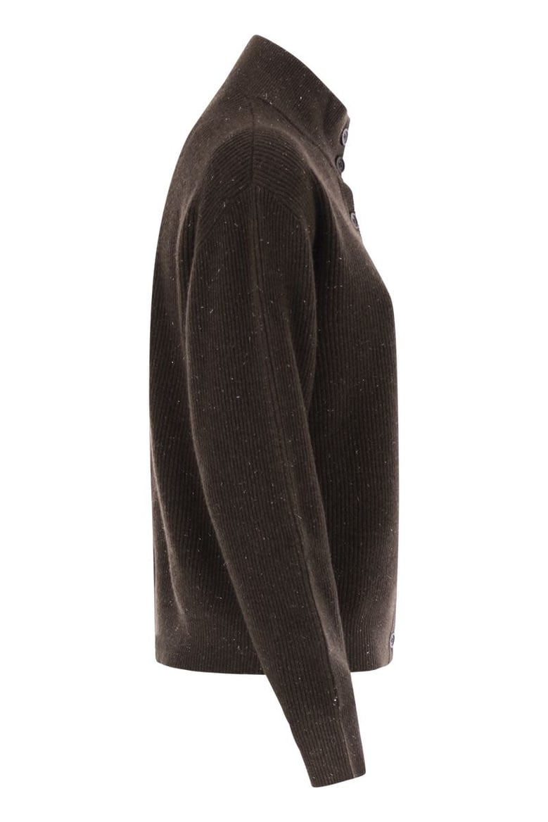 cardigan with buttons in wool silk and cashmere by Selfnex