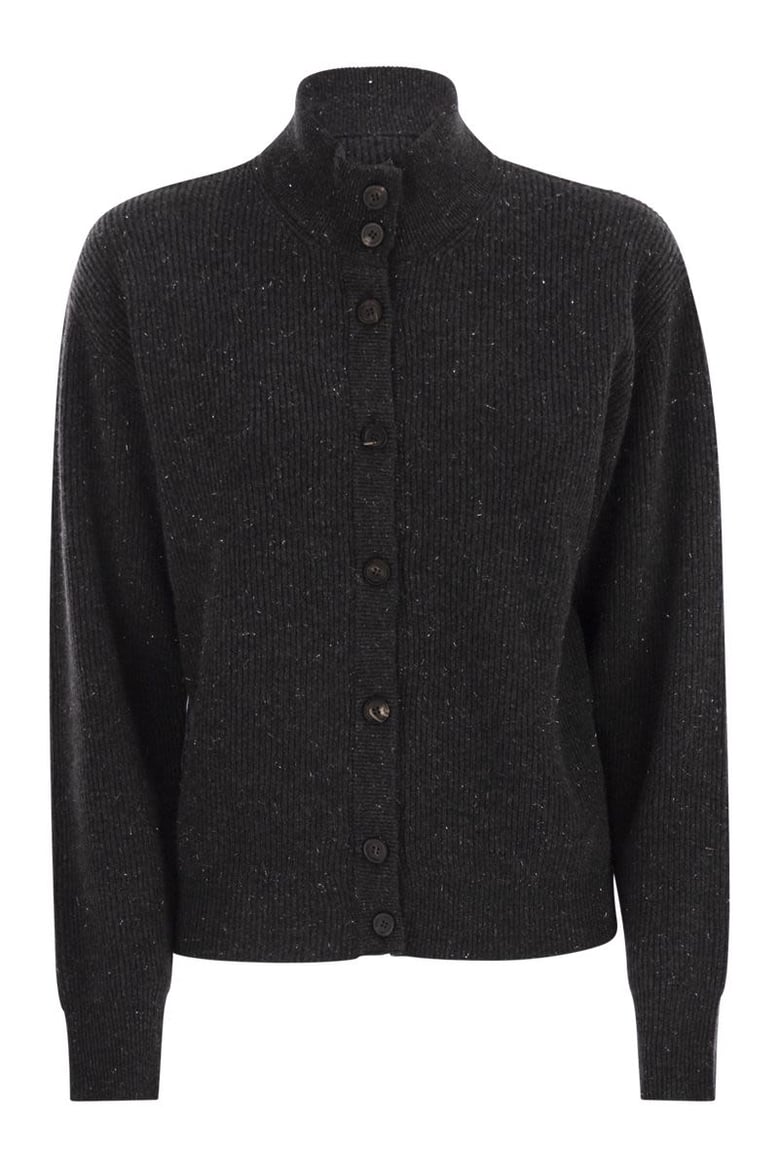 cardigan with buttons in wool silk and cashmere by Selfnex