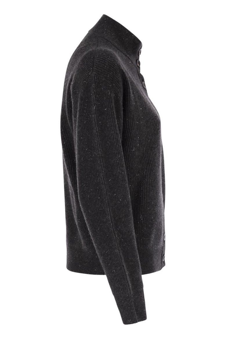 cardigan with buttons in wool silk and cashmere by Selfnex