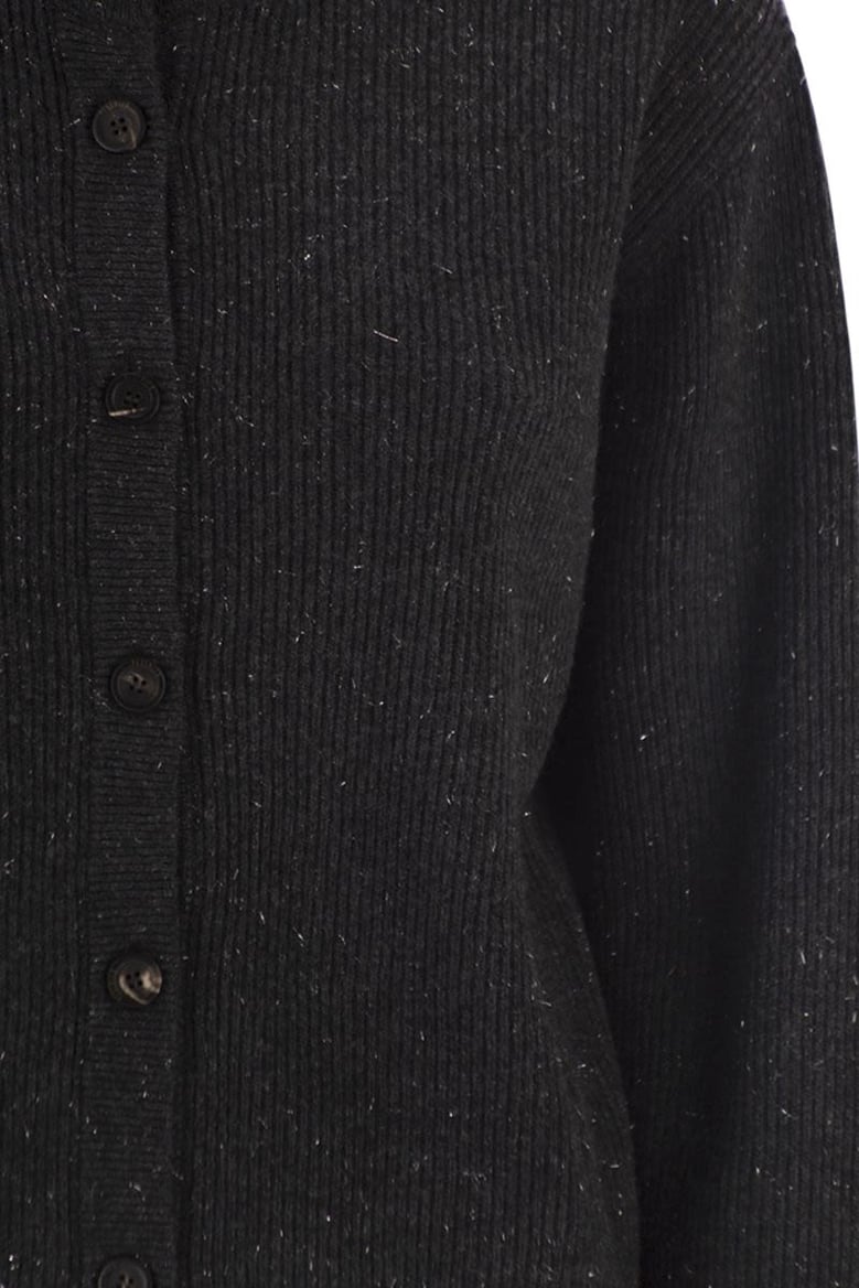 cardigan with buttons in wool silk and cashmere by Selfnex