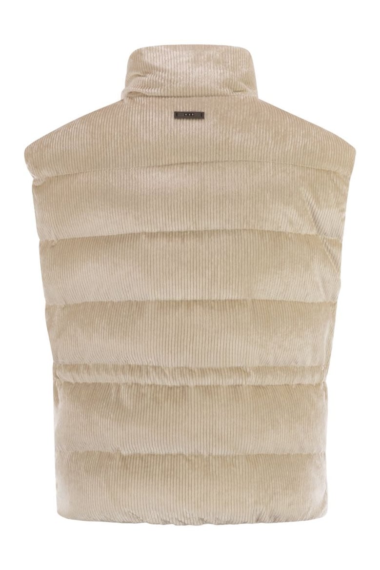 down and viscose velvet waistcoat by Selfnex
