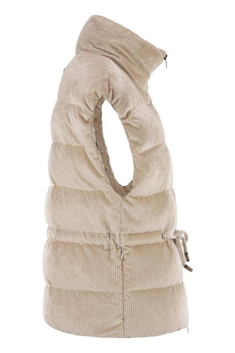 down and viscose velvet waistcoat by Selfnex