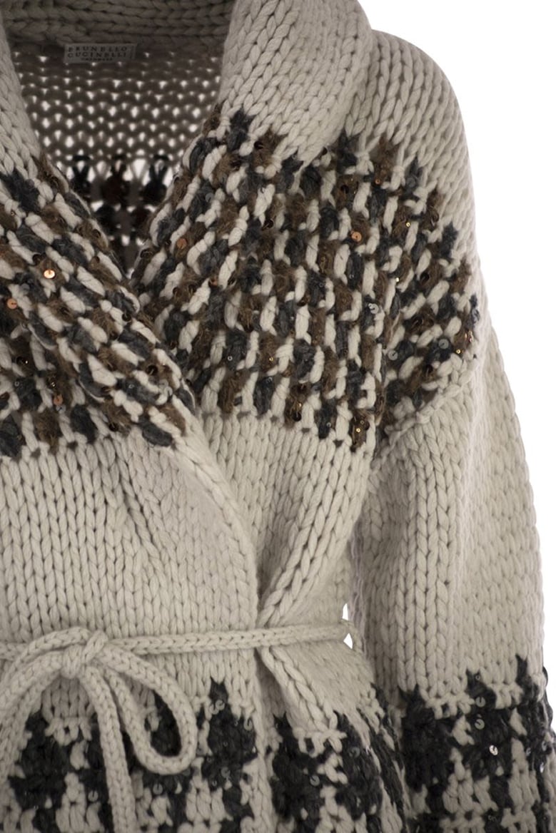 handmade opera cardigan with belt by Selfnex