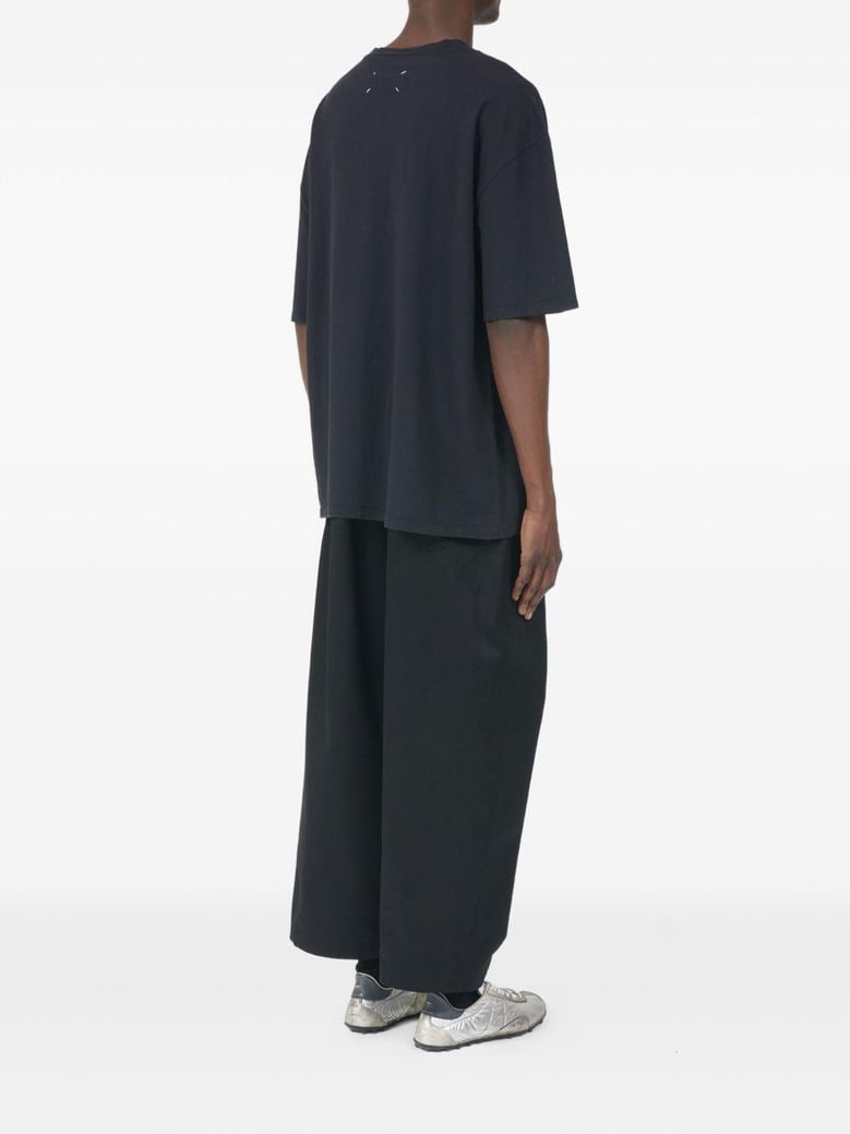 black cotton oversize t-shirt by Selfnex