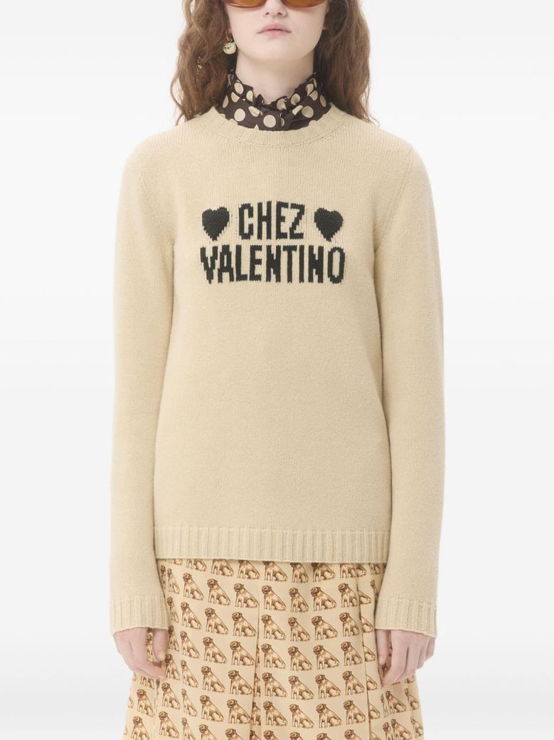 beige wool sweater by Selfnex