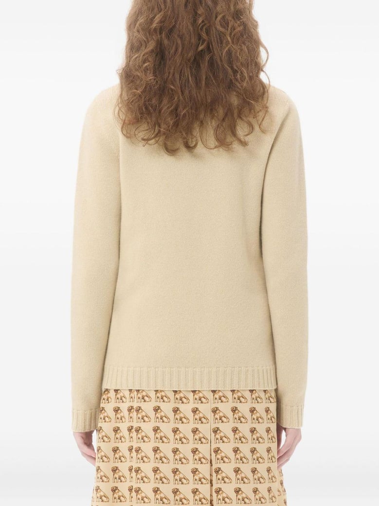 beige wool sweater by Selfnex