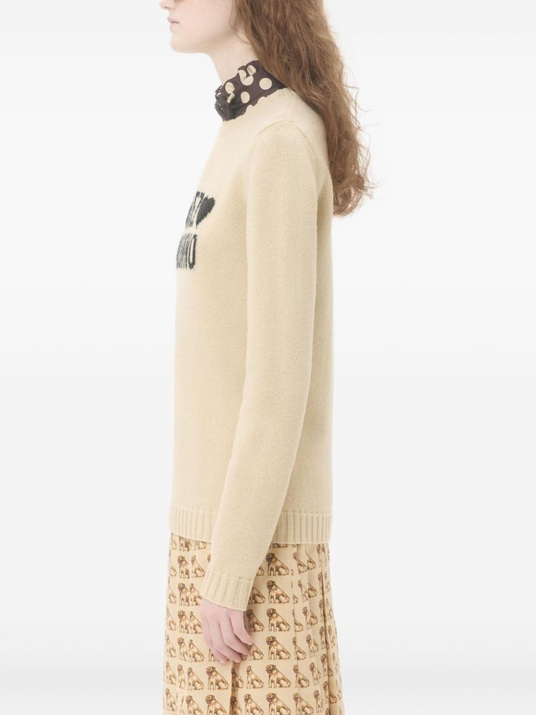 beige wool sweater by Selfnex