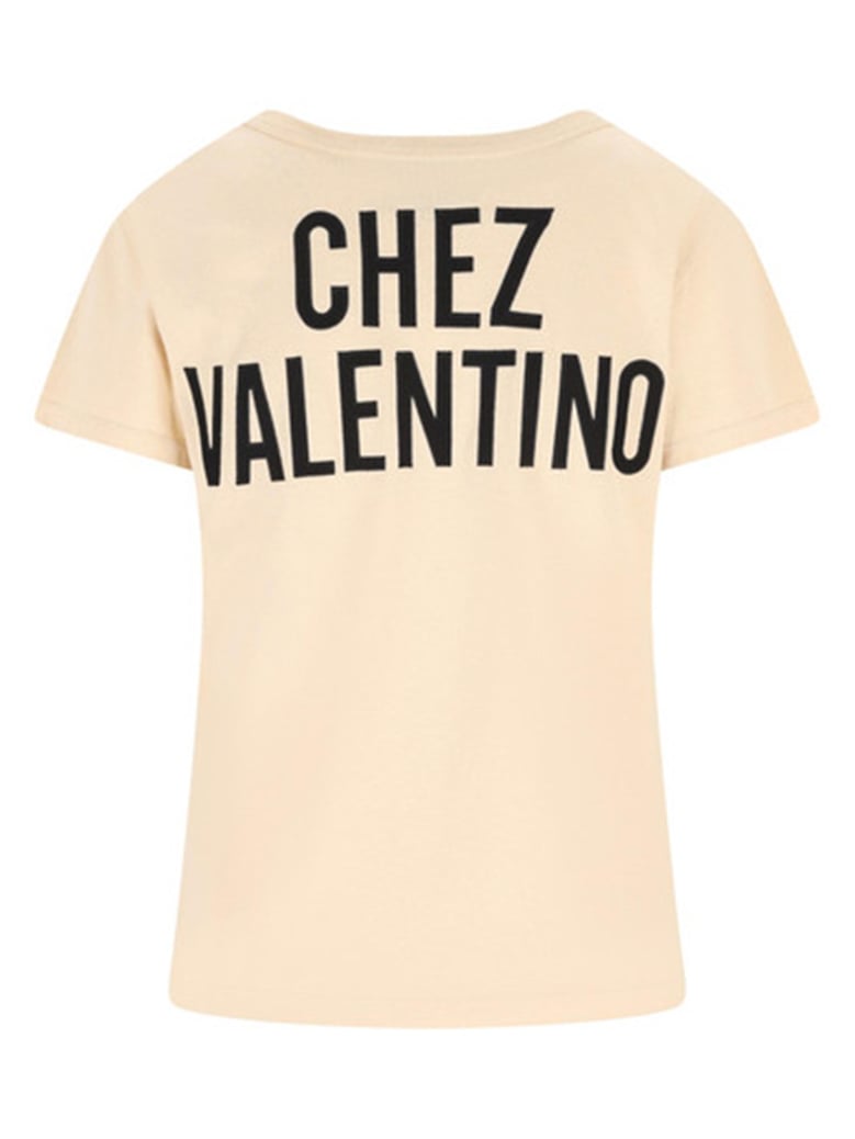 cream cotton t-shirt by Selfnex