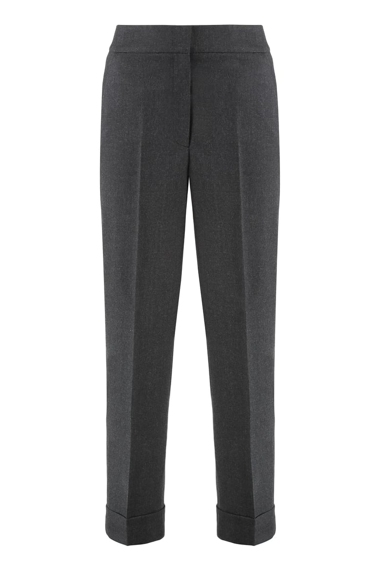 cropped pants in wool blend by Selfnex