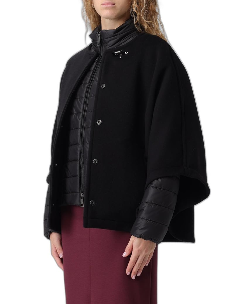 3-in-1 double-sided wool and cashmere cape by Selfnex