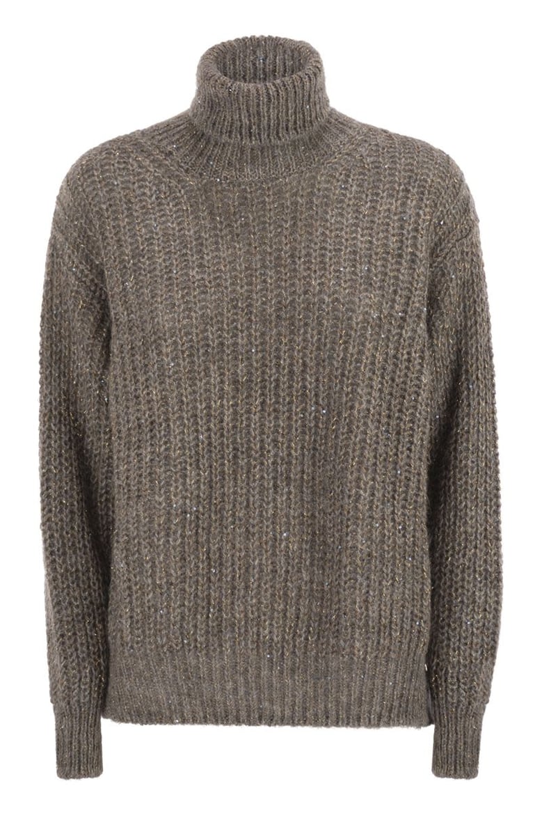 wool and alpaca turtleneck jumper by Selfnex